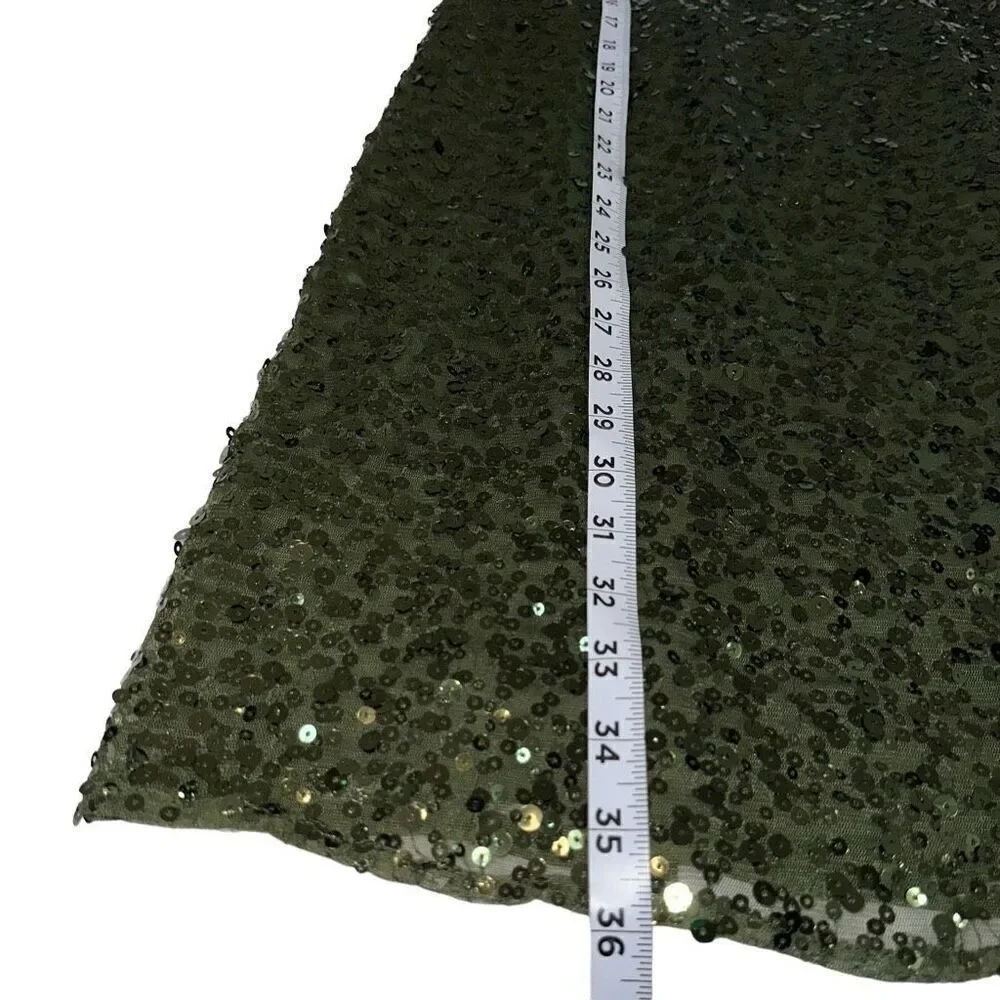 Inc International Concepts Womens All Over Green Sequin Mini Dress Mermaidcore - Picture 7 of 8
